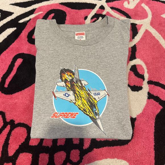 Supreme Jet Tee - Heather Grey - Size Medium - Used - Picture 1 of 6